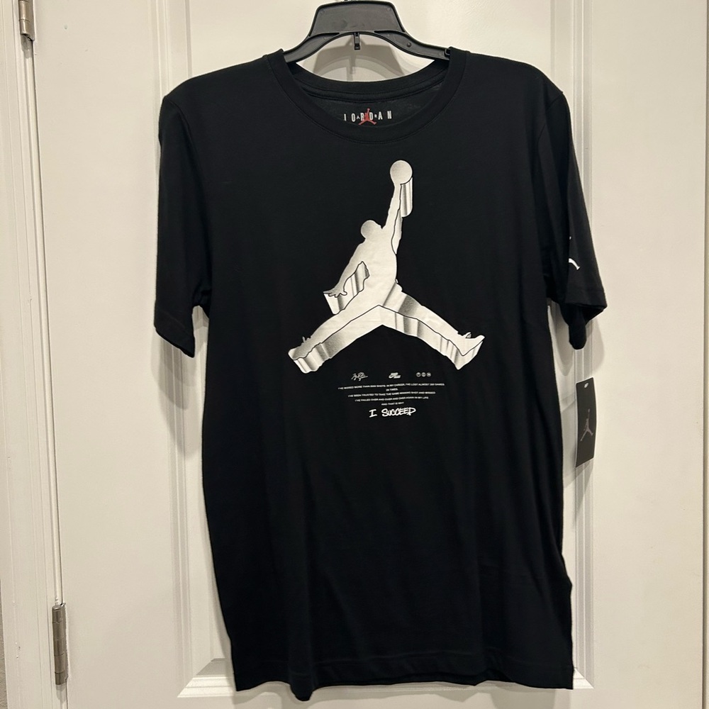 Jordan Black Short Sleeve Tee with Iconic Jumpman